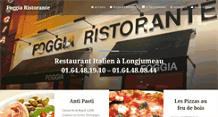 Desktop Screenshot of foggiaristorante.fr